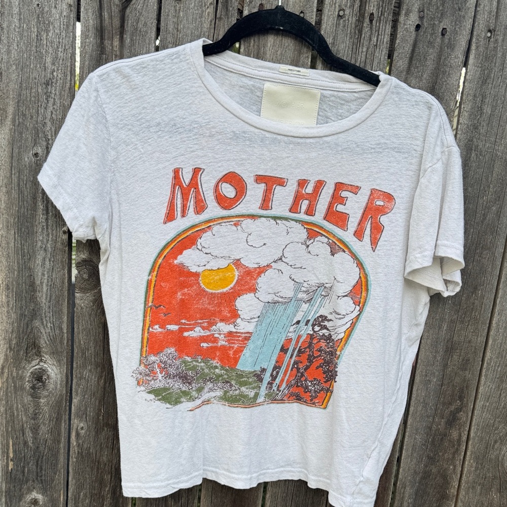 MOTHER Vintage White Graphic Tee